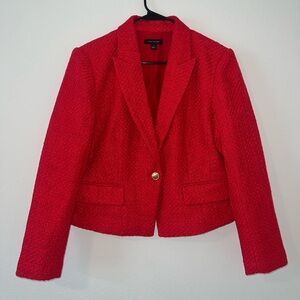 Ann Taylor Like New Vibrant Red Women's Blazer
